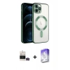 MARSİLYAN™- iPhone 14 Pro Max Kılıf Nova Işık Özel Seri - Siyah Bilvis 5in1 3D Magic Cam Ekran Koruyucu + Gold Bilvis Titan Kamera Lens