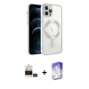 MARSİLYAN™- iPhone 14 Pro Max Kılıf Nova Işık Özel Seri - Siyah Bilvis 5in1 3D Magic Cam Ekran Koruyucu + Bilvis Titan Kamera Lens - GS