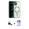MARSİLYAN™- iPhone 14 Pro Max Kılıf Nova Işık Özel Seri - Siyah Bilvis 5in1 3D Magic Cam Ekran Koruyucu + Bilvis Titan Kamera Lens - GS
