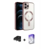 MARSİLYAN™- iPhone 14 Pro Max Kılıf Nova Işık Özel Seri - Siyah Bilvis 5in1 3D Magic Cam Ekran Koruyucu + Raze Metal Kamera Lens - GS