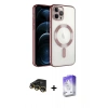 MARSİLYAN™- iPhone 14 Pro Max Kılıf Nova Işık Özel Seri - Siyah Bilvis 5in1 3D Magic Cam Ekran Koruyucu + Raze Metal Kamera Lens - GD