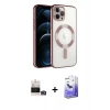 MARSİLYAN™- iPhone 14 Pro Max Kılıf Nova Işık Özel Seri - Siyah Bilvis 5in1 5D Magic Hayalet Cam Ekran Koruyucu + Bilvis Titan Kamera Lens - GD