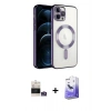 MARSİLYAN™- iPhone 14 Pro Max Kılıf Nova Işık Özel Seri - Siyah Bilvis 5in1 5D Magic Hayalet Cam Ekran Koruyucu + Bilvis Titan Kamera Lens - GS