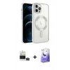 MARSİLYAN™- iPhone 14 Pro Max Kılıf Nova Işık Özel Seri - Siyah Bilvis 5in1 5D Magic Hayalet Cam Ekran Koruyucu + Bilvis Titan Kamera Lens - GD