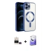 MARSİLYAN™- iPhone 14 Pro Max Kılıf Nova Işık Özel Seri - Siyah Bilvis 5in1 5D Magic Hayalet Cam Ekran Koruyucu + Bilvis Titan Kamera Lens - GD