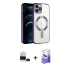MARSİLYAN™- iPhone 14 Pro Max Kılıf Nova Işık Özel Seri - Siyah Bilvis 5in1 5D Magic Hayalet Cam Ekran Koruyucu + Bilvis Titan Kamera Lens - DNMR