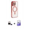MARSİLYAN™- iPhone 14 Pro Max Kılıf Nova Işık Özel Seri - Siyah Bilvis 5in1 5D Magic Hayalet Cam Ekran Koruyucu + Bilvis Titan Kamera Lens - DNMR