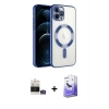 MARSİLYAN™- iPhone 14 Pro Max Kılıf Nova Işık Özel Seri - Siyah Bilvis 5in1 5D Magic Hayalet Cam Ekran Koruyucu + Bilvis Titan Kamera Lens - GS