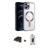 MARSİLYAN™- iPhone 14 Pro Max Kılıf Nova Işık Özel Seri - Siyah Bilvis Hayalet Cam Ekran Koruyucu + Raze Metal Kamera Lens - GD