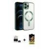 MARSİLYAN™- iPhone 14 Pro Max Kılıf Nova Işık Özel Seri - Siyah Buffer Cam Ekran Koruyucu + Bilvis Titan Kamera Lens - DNMR