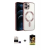 MARSİLYAN™- iPhone 14 Pro Max Kılıf Nova Işık Özel Seri - Siyah Buffer Cam Ekran Koruyucu + Bilvis Titan Kamera Lens - DNMR