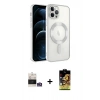 MARSİLYAN™- iPhone 14 Pro Max Kılıf Nova Işık Özel Seri - Siyah Buffer Cam Ekran Koruyucu + Bilvis Titan Kamera Lens - GS