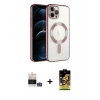 MARSİLYAN™- iPhone 14 Pro Max Kılıf Nova Işık Özel Seri - Siyah Buffer Cam Ekran Koruyucu + Bilvis Titan Kamera Lens - GS