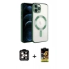 MARSİLYAN™- iPhone 14 Pro Max Kılıf Nova Işık Özel Seri - Siyah Buffer Cam Ekran Koruyucu + PVD Metal Kamera Lens - TU