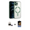 MARSİLYAN™- iPhone 14 Pro Max Kılıf Nova Işık Özel Seri - Siyah Buffer Hayalet Cam Ekran Koruyucu + Bilvis Titan Kamera Lens - GD