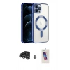 MARSİLYAN™- iPhone 14 Pro Max Kılıf Nova Işık Özel Seri - Siyah Joko 5D Cam + Gümüş Raze Metal Kamera Lens