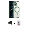 MARSİLYAN™- iPhone 14 Pro Max Kılıf Nova Işık Özel Seri - Siyah Joko 5D Cam + Gümüş Raze Metal Kamera Lens