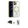 MARSİLYAN™- iPhone 14 Pro Max Kılıf Nova Işık Özel Seri - Siyah Joko 5D Cam + Raze Metal Kamera Lens - GD