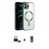 MARSİLYAN™- iPhone 14 Pro Max Kılıf Nova Işık Özel Seri - Siyah Joko Magic 5D Hayalet Cam + Derin Mor Bilvis Titan Kamera Lens