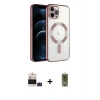 MARSİLYAN™- iPhone 14 Pro Max Kılıf Nova Işık Özel Seri - Siyah Joko Magic 5D Hayalet Cam + Derin Mor Bilvis Titan Kamera Lens