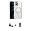 MARSİLYAN™- iPhone 14 Pro Max Kılıf Nova Işık Özel Seri - Siyah Joko Magic 5D Hayalet Cam + Derin Mor Bilvis Titan Kamera Lens