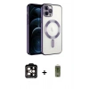 MARSİLYAN™- iPhone 14 Pro Max Kılıf Nova Işık Özel Seri - Siyah Joko Magic 5D Hayalet Cam + PVD Metal Kamera Lens - TU