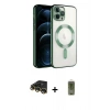 MARSİLYAN™- iPhone 14 Pro Max Kılıf Nova Işık Özel Seri - Siyah Joko Magic 5D Hayalet Cam + Raze Metal Kamera Lens - GD