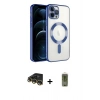 MARSİLYAN™- iPhone 14 Pro Max Kılıf Nova Işık Özel Seri - Siyah Joko Magic 5D Hayalet Cam + Raze Metal Kamera Lens - GD