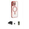 MARSİLYAN™- iPhone 14 Pro Max Kılıf Nova Işık Özel Seri - Siyah Joko Magic 5D Hayalet Cam + Raze Metal Kamera Lens - GS