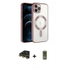 MARSİLYAN™- iPhone 14 Pro Max Kılıf Nova Işık Özel Seri - Siyah Joko Magic 5D Hayalet Cam + Raze Metal Kamera Lens - GD