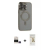 MARSİLYAN™- iPhone 14 Pro Max Kılıf Nova Işık Özel Seri - Siyah Mat Seramik Nano Ekran Koruyucu + Bilvis Titan Kamera Lens - GS