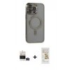 MARSİLYAN™- iPhone 14 Pro Max Kılıf Nova Işık Özel Seri - Siyah Mat Seramik Nano Ekran Koruyucu + Bilvis Titan Kamera Lens - GD
