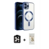 MARSİLYAN™- iPhone 14 Pro Max Kılıf Nova Işık Özel Seri - Siyah Mat Seramik Nano Ekran Koruyucu + PVD Metal Kamera Lens - TU