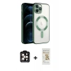 MARSİLYAN™- iPhone 14 Pro Max Kılıf Nova Işık Özel Seri - Siyah Mat Seramik Nano Ekran Koruyucu + PVD Metal Kamera Lens - TU