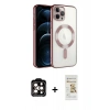 MARSİLYAN™- iPhone 14 Pro Max Kılıf Nova Işık Özel Seri - Siyah Mat Seramik Nano Ekran Koruyucu + PVD Metal Kamera Lens - TU
