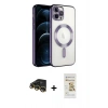 MARSİLYAN™- iPhone 14 Pro Max Kılıf Nova Işık Özel Seri - Siyah Mat Seramik Nano Ekran Koruyucu + Raze Metal Kamera Lens - GD