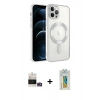 MARSİLYAN™- iPhone 14 Pro Max Kılıf Nova Işık Özel Seri - Siyah Polymer Nano Ekran Koruyucu + Bilvis Titan Kamera Lens - GD