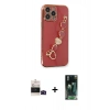 MARSİLYAN™- iPhone 14 Pro Max Kılıf Nova Işık Prime - Şeffaf 360 Full Body Arka Koruyucu + Bilvis Titan Kamera Lens - SH