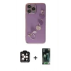 MARSİLYAN™- iPhone 14 Pro Max Kılıf Nova Işık Prime - Şeffaf 360 Full Body Arka Koruyucu + PVD Metal Kamera Lens - TU