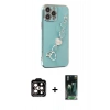 MARSİLYAN™- iPhone 14 Pro Max Kılıf Nova Işık Prime - Şeffaf 360 Full Body Arka Koruyucu + PVD Metal Kamera Lens - TU