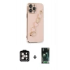 MARSİLYAN™- iPhone 14 Pro Max Kılıf Nova Işık Prime - Şeffaf 360 Full Body Arka Koruyucu + PVD Metal Kamera Lens - TU