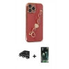 MARSİLYAN™- iPhone 14 Pro Max Kılıf Nova Işık Prime - Şeffaf 360 Full Body Arka Koruyucu + Raze Metal Kamera Lens - GS