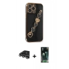 MARSİLYAN™- iPhone 14 Pro Max Kılıf Nova Işık Prime - Şeffaf 360 Full Body Arka Koruyucu + Raze Metal Kamera Lens - GS