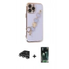 MARSİLYAN™- iPhone 14 Pro Max Kılıf Nova Işık Prime - Şeffaf 360 Full Body Arka Koruyucu + Raze Metal Kamera Lens - GS