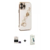 MARSİLYAN™- iPhone 14 Pro Max Kılıf Nova Işık Prime - Şeffaf Pasifik Cam Ekran Koruyucu + Bilvis Titan Kamera Lens - GD