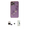 MARSİLYAN™- iPhone 14 Pro Max Kılıf Nova Işık Prime - Şeffaf Pasifik Cam Ekran Koruyucu + Gümüş Bilvis Titan Kamera Lens