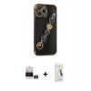 MARSİLYAN™- iPhone 14 Pro Max Kılıf Nova Işık Prime - Şeffaf Pasifik Cam Ekran Koruyucu + Gümüş Bilvis Titan Kamera Lens