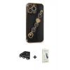 MARSİLYAN™- iPhone 14 Pro Max Kılıf Nova Işık Prime - Şeffaf Pasifik Cam Ekran Koruyucu + Raze Metal Kamera Lens - GS