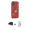 MARSİLYAN™- iPhone 14 Pro Max Kılıf Nova Işık Prime - Şeffaf Pasifik Cam Ekran Koruyucu + Raze Metal Kamera Lens - GD