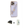 MARSİLYAN™- iPhone 14 Pro Max Kılıf Nova Işık Prime - Şeffaf Pasifik Cam Ekran Koruyucu + Raze Metal Kamera Lens - GD